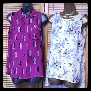 🐞 Bundle of TWO Apt 9 & Philosophy Sleeveless Blouses